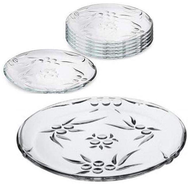 PB 6 Piece Perla Glass Dessert Plate 19cm GB54208 (Parcel Rate)
