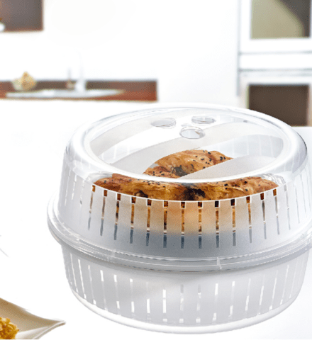 Microwave Cover Plastic Food Plate Cover Vented Clear Plate Cover 26cm D10506 (Parcel Rate)