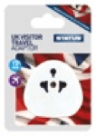 Status UK Visitor Adaptor Plug White 1599 (Parcel Rate)