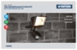 Parma 120w Halogen Black Flood Light (Bulb Included) With PIR Status 6058 (Parcel Rate)