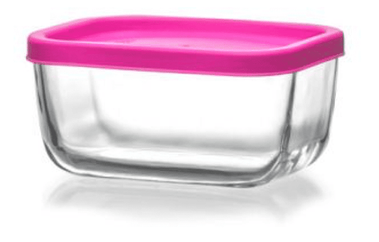 2 Pack Glass Bowl 405cc With Lid Home 0321 (Parcel Rate)
