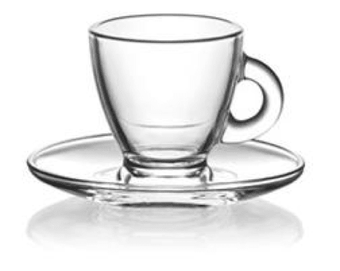 4 Piece Set 2 Cups And 2 Saucers ESPRESSO SET (Parcel Rate)