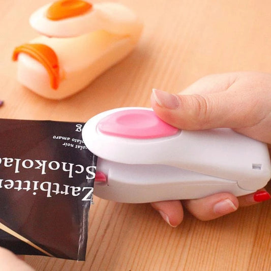 Pink and White Mini Bag Sealer Plastic JX102 6704 (Parcel Rate)