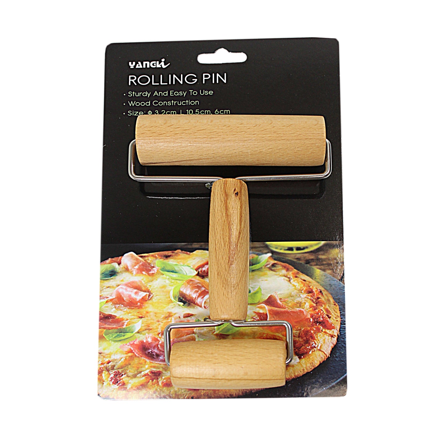 Double Sided Wooden Dough Rolling Pin 10.5 x 6 cm Kitchen 4666 (Parcel Rate)