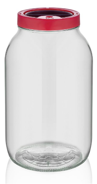 5 Litre Plain Clear Glass Jar With Plastic Lid Cereal Spices Oats Glass Jar J5 (Parcel Rate)