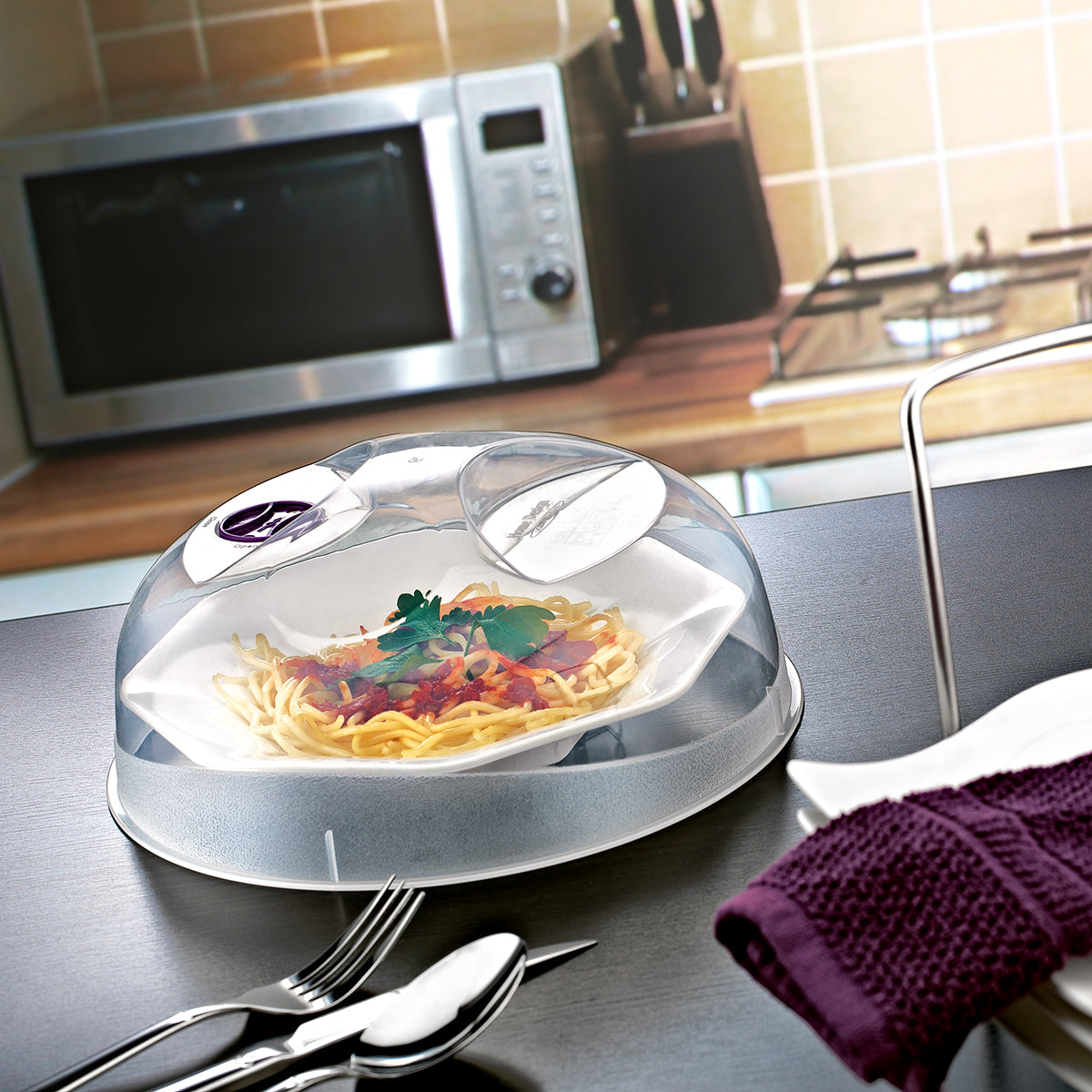 Microwave Food Cover Plastic 24cm SA615 (Parcel Rate)