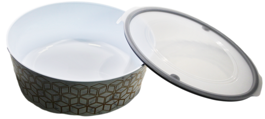 Food Container 2.1 Litre Assorted Designs 23 x 22 x 8 cm SA840 (Parcel Rate)