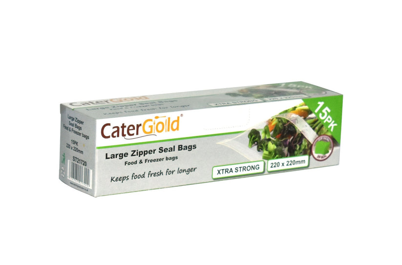 Food Freezer Bags with Slide Zip 15pcs 002045 (Parcel Rate)