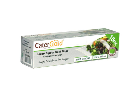 Food Freezer Bags with Slide Zip 15pcs 002045 (Parcel Rate)