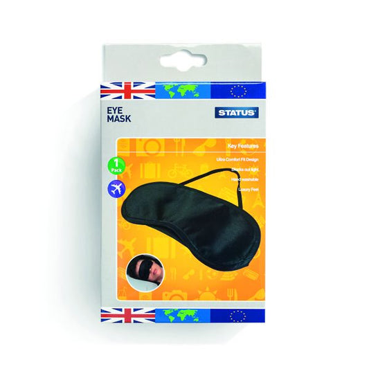 Status Travel Sleeping Eye Mask Black 9518 (Large Letter Rate)