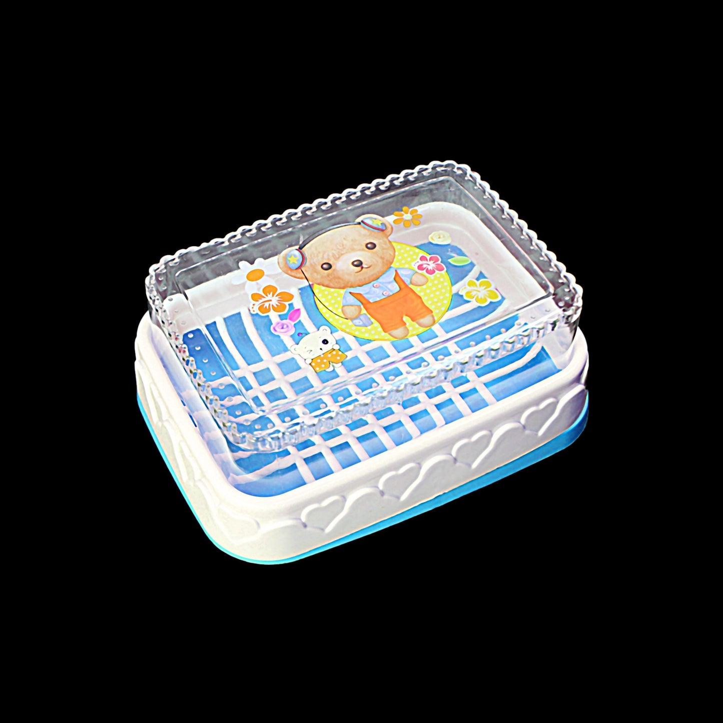 Fancy Plastic Soap Dish Bathroom Kitchen Cartoon Style Soap Dish Box 04333 (Parcel Rate)