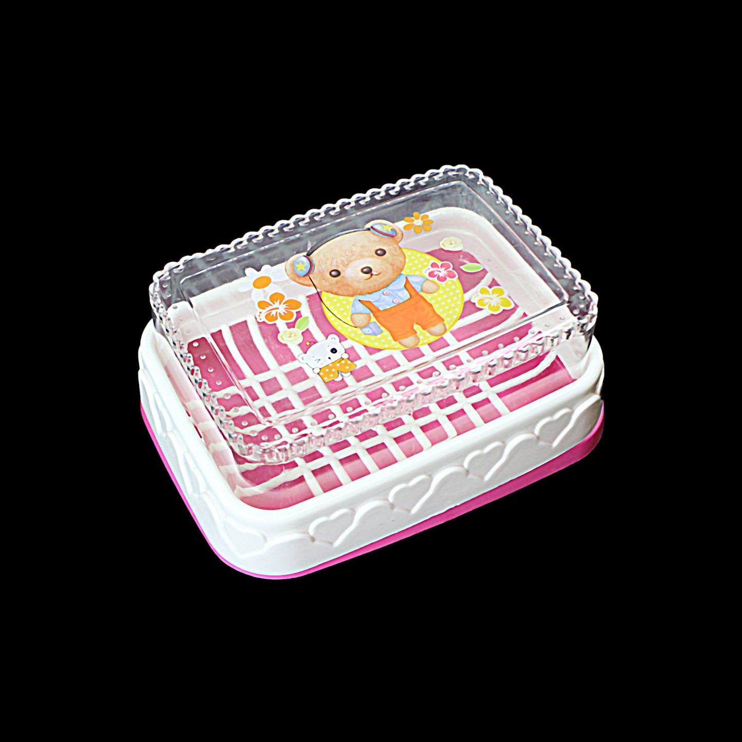 Fancy Plastic Soap Dish Bathroom Kitchen Cartoon Style Soap Dish Box 04333 (Parcel Rate)