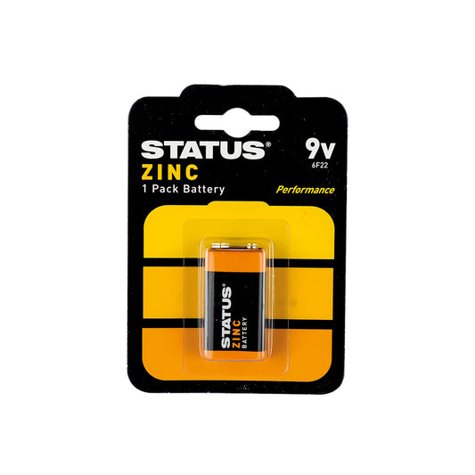 Status 9V Zinc Battery 6F22 (Parcel Rate)