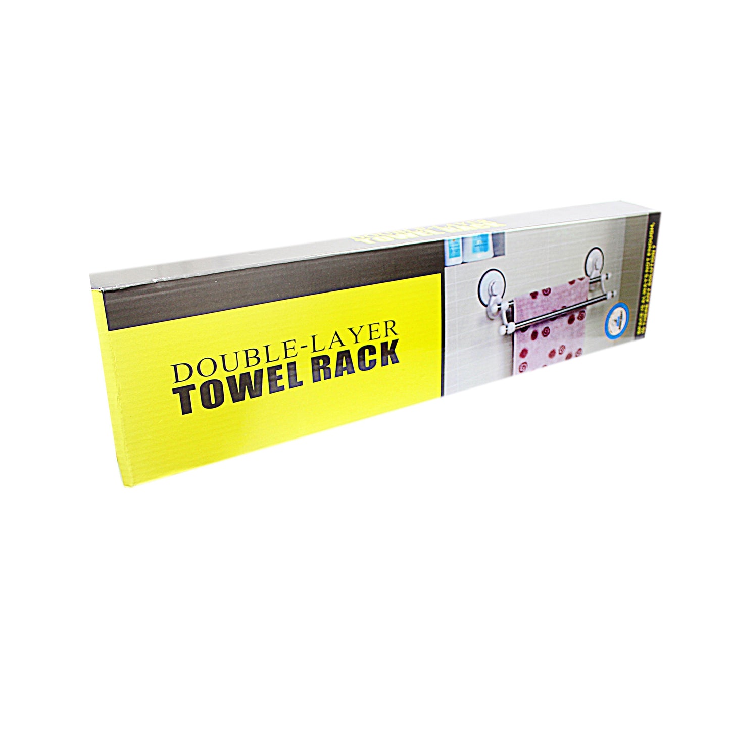Bathroom Suction Double Layer Towel Rack Holds Upto 5kg 3018 (Parcel Rate)