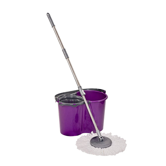 Plastart Spinning Mop And Bucket Set 20L Assorted Colours TE120 (Big Parcel Rate)