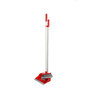 Dustpan Brush Set Indoor Cleaning Long Broom Assorted Colour UP172 (Big Parcel Rate)