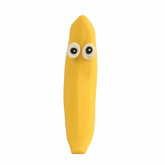 Naughty Nana Yellow Banana Squeezy Squishy Children's Fidget Toy 1374137 (Parcel Rate)