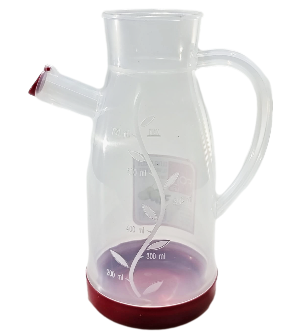 Foly Life Olive Oil Bottle With Meausurements Plastic 700ml Assorted Colours BNM0193 (Parcel Rate)