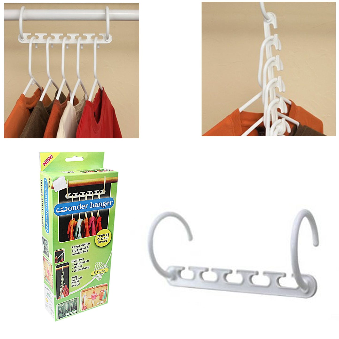 New Wonder Hanger Space Saver Hanger Rack Pack Of 8  4999 (Parcel Rate)