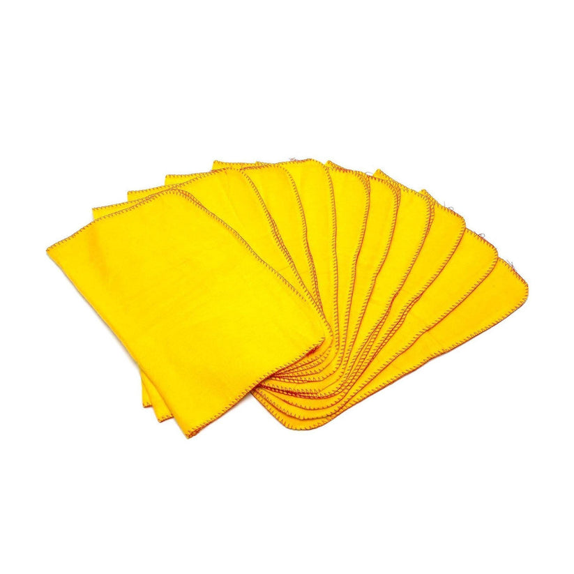 Pack of 10 Yellow Dusters Household Cleaning CK1133 (Parcel Rate)