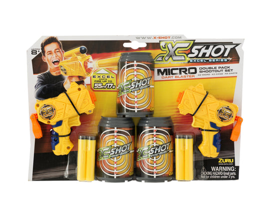 Zuru X Shot Excel Series Micro Dart Blaster Double Pack Shootout Set 3059 (Parcel Rate)