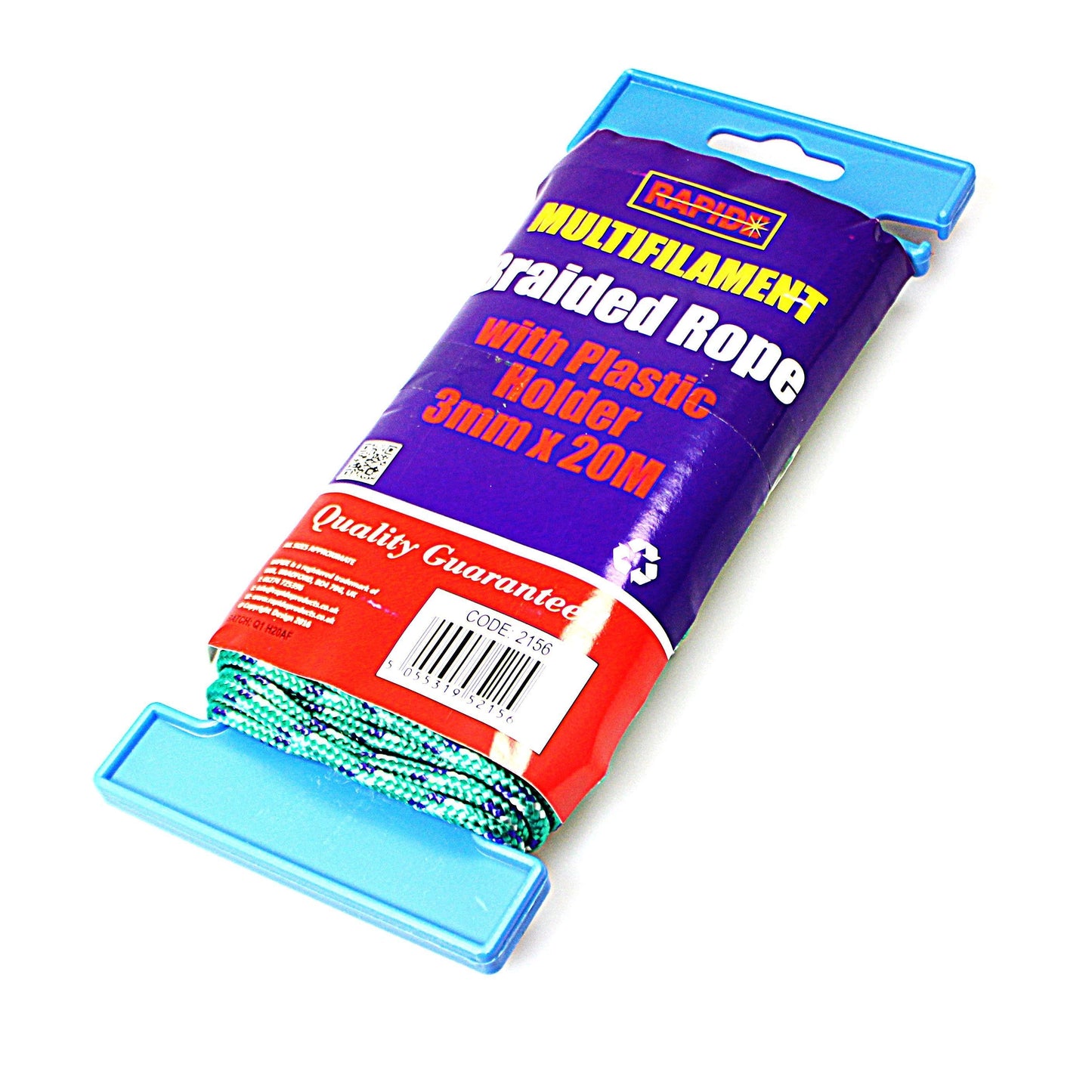 Multi Filament Braided Rope On Hanging Holder 3mm x 20m 2156 (Parcel Rate)