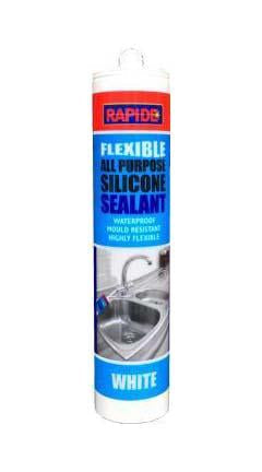 Rapide Flexible All Purpose Silicone Sealant White 5966 (Parcel Rate)