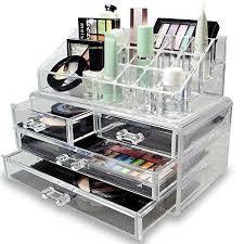 Clear Acrylic Cosmetic Organiser With Drawers Makeup Jewellery Display Box Case 4517 (Parcel Rate)