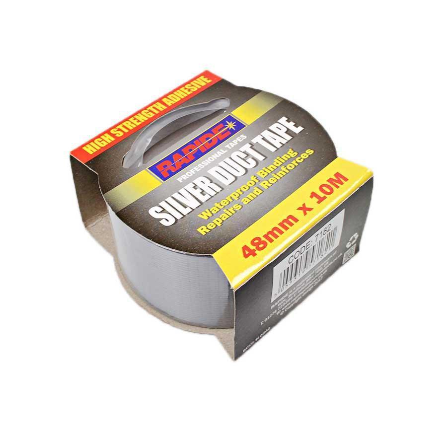 Rapide Silver Duct Tape 48mm x 10m  7182 (Parcel Rate)