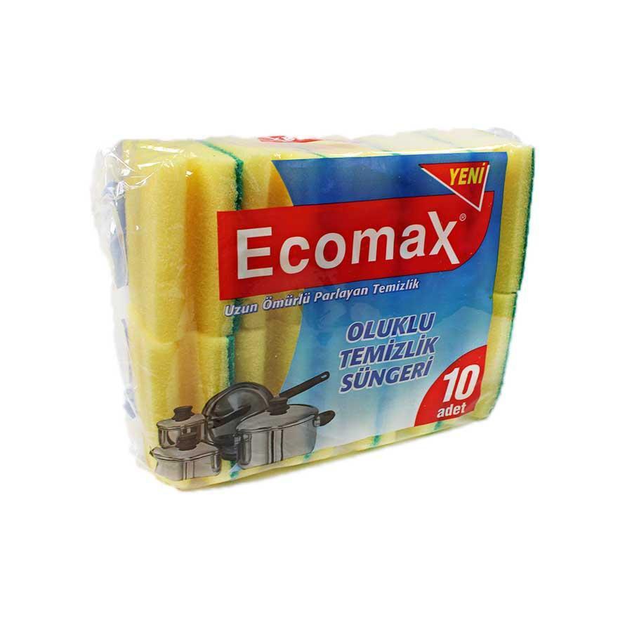 Ecomax Handgrip Sponge Scourer Pack Of 10 Kitchen Home (Parcel Rate)