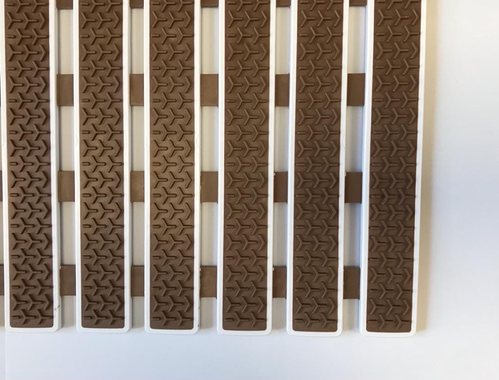 Rectangular Anti-Slip PVC Hard Plastic Bathroom Bath Mat 69 x 38 cm Assorted Colours 6993 (Parcel Rate)