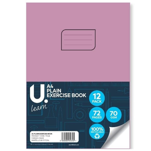 A4 Plain Exercise Book Home Office School Stationery P1048 (Parcel Rate)