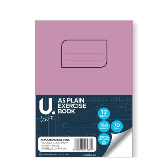 A5 Plain Exercise Book 148mmx210mm P1049 (Parcel Rate)