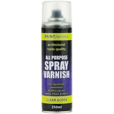 Paint Factory Clear Gloss Spray Varnish All Purpose Use Spray Can 250ML  7126 (Parcel Rate)