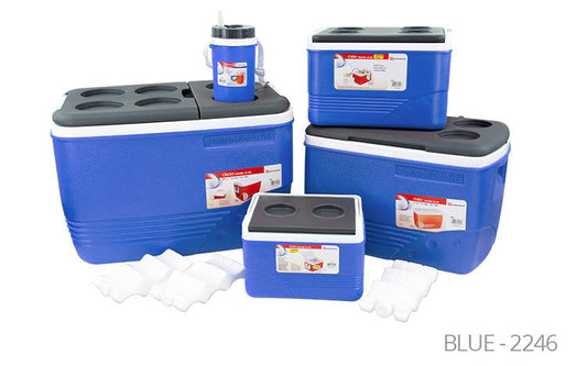 Ice Chest Cool Boxes Set 5pcs 1.25 / 6.0 / 14.0 / 31.0 / 60.0 Litre Blue 2246 (Big Parcel Rate)