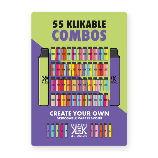 Klik Klak POS Posters A2/A3/A4 "55 Klikable Combos"