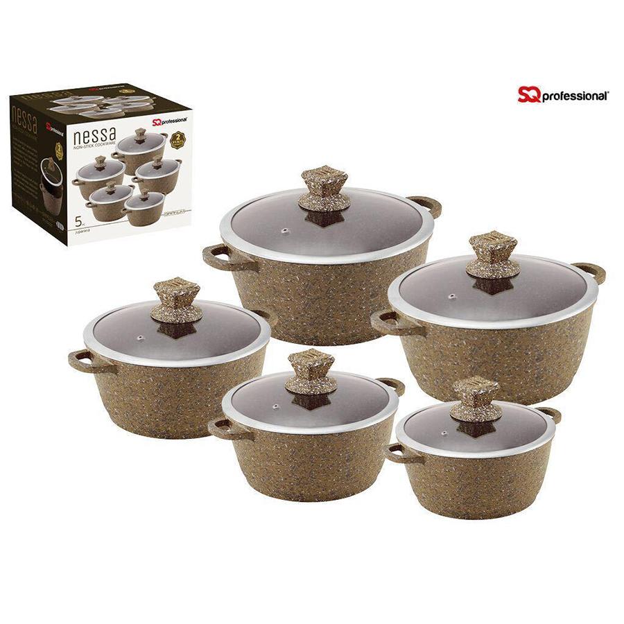 Nessa Granum Casserole Set 5pc Juparana Light Brown 2709 (Big Parcel Rate)