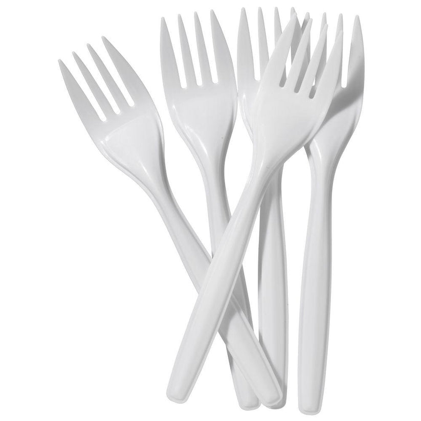 Plastic Disposable Forks 100Pcs MX7052 (PARCEL RATE)