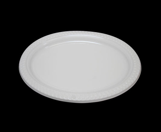 Disposable Plastic Plate 9" 12pcs White MX8010 (Parcel Rate)