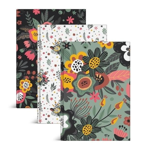Floral A5 Hardback Notebook School Assorted Designs P1067 (Parcel Rate)