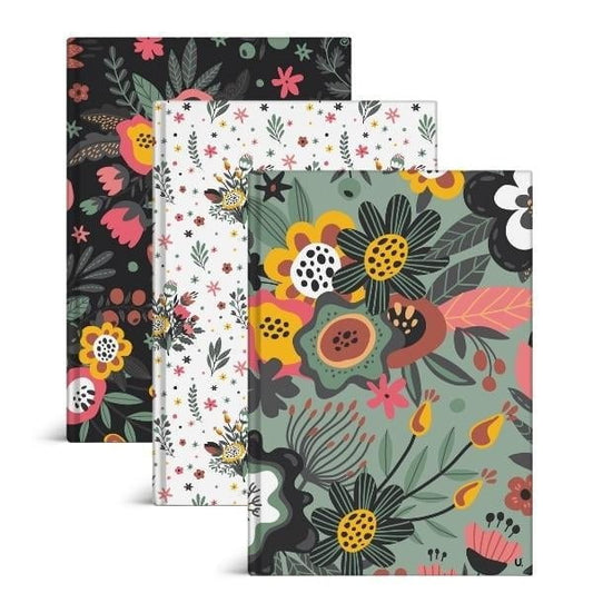 Floral A5 Hardback Notebook School Assorted Designs P1067 (Parcel Rate)