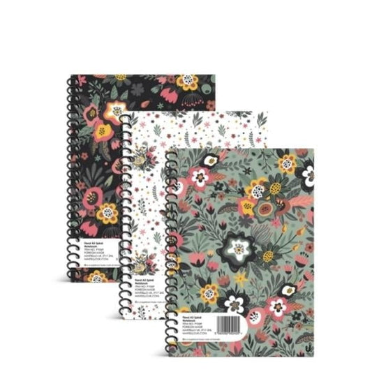 Floral A5 Spiral Notebook School Assorted Designs P1069 (Parcel Rate)