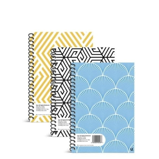 Geo A5 Spiral Notebook School Assorted Designs P1075 (Parcel Rate)