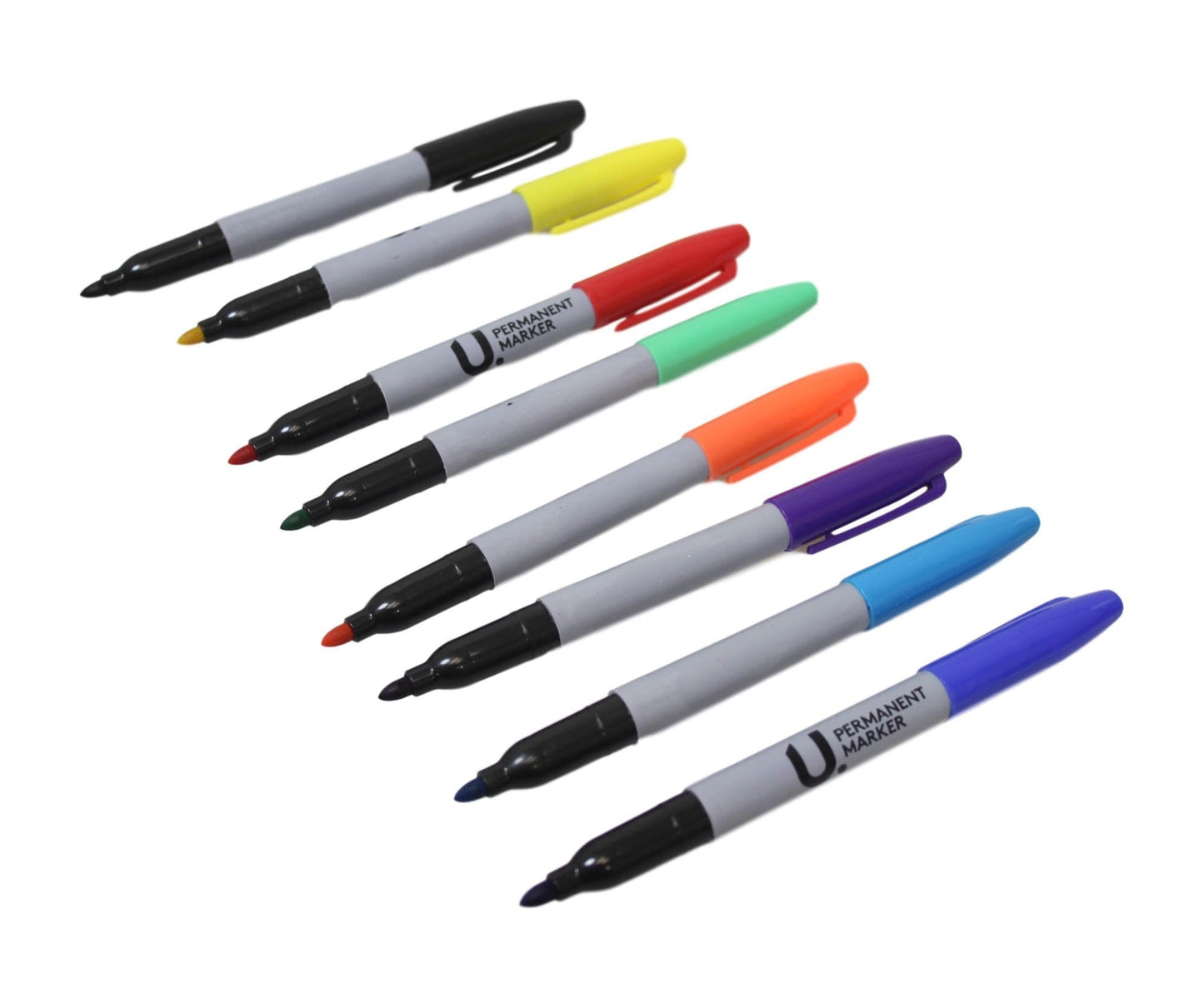 8 Pack Permanent Solid Assorted Colour Fine Liner Markers 14 x 1.5cm Pen P2381 (Large Letter Rate)