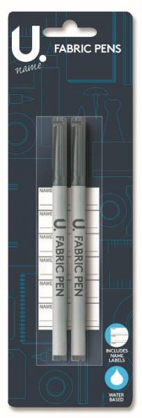 2 Pack Water Based Fabric Pens Permanent Laundry Markers Includes Name Labels 3430 (Large Letter Rate)