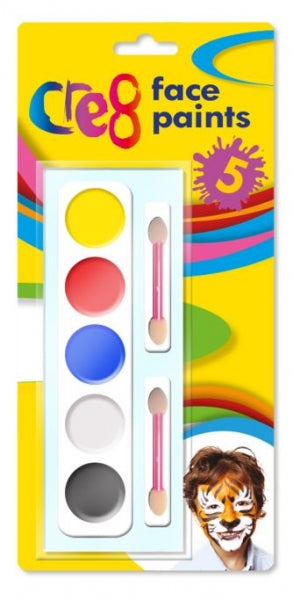5 Pack Face Paints Arts And Crafts P2485 (Parcel Rate)