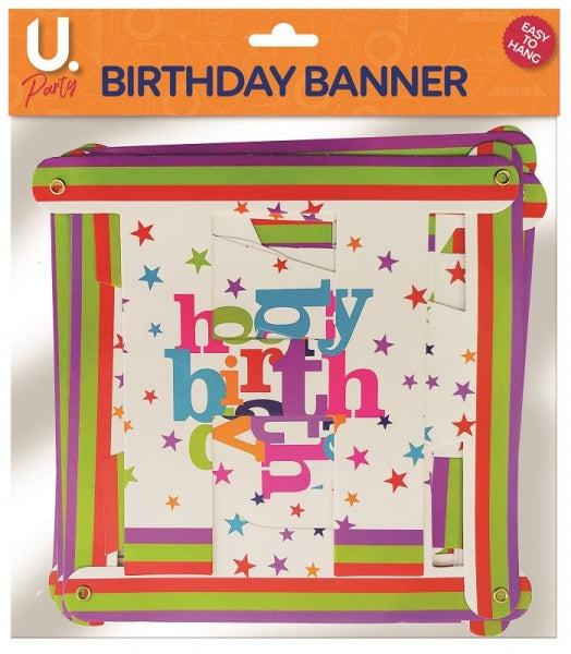 Happy Birthday Lettered Bunting Banner Garland Birthday Decor P2711 (Large Letter Rate)