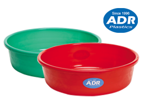 13' Plastic Washing Bowl Round 31cm Plain Assorted Colours MX4096 (Parcel Rate)