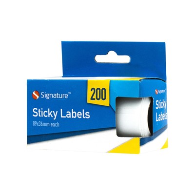 Sticky Labels 200 Labels 89 x 36mm 962532 / 320763 (Parcel Rate)