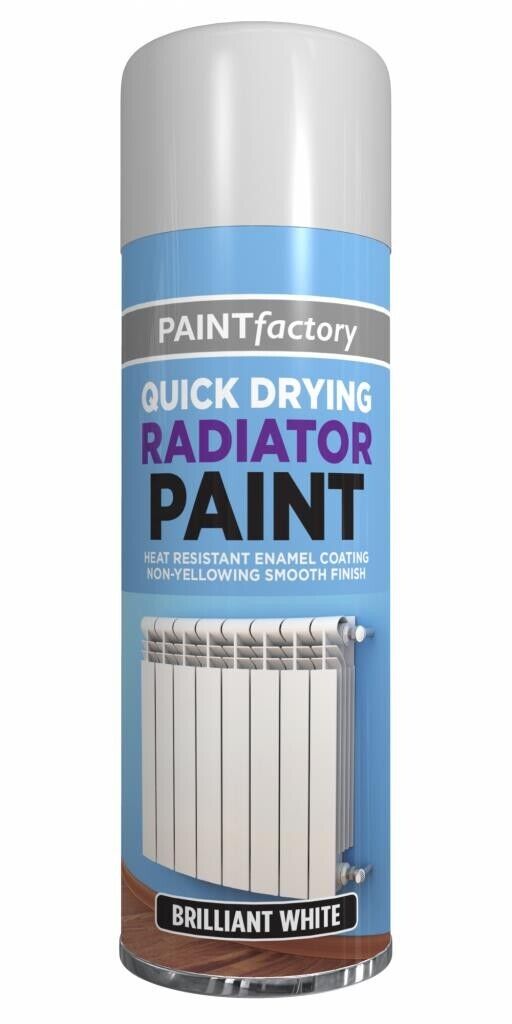 Paint Factory Radiator Paint Brilliant White 200ml 5906 (Parcel Rate)